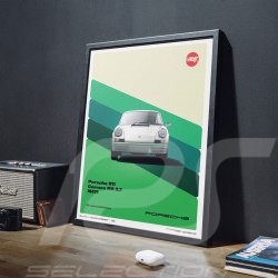 Poster Porsche 911 Carrera RS 2.7 1973 Weiß - 50th Anniversary Limited edition