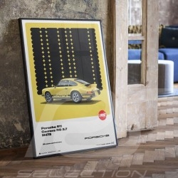 Poster Porsche 911 Carrera RS 2.7 1973 Speedgelb - 50th Anniversary Limited Edition