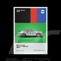 Poster Porsche 911 Carrera RS 2.7 Targa Florio 1973 - 50ème Anniversaire