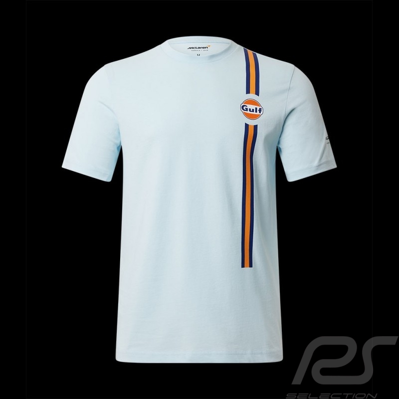 T-Shirt Gulf McLaren F1 Team Norris Piastri Blue TM3406 - men