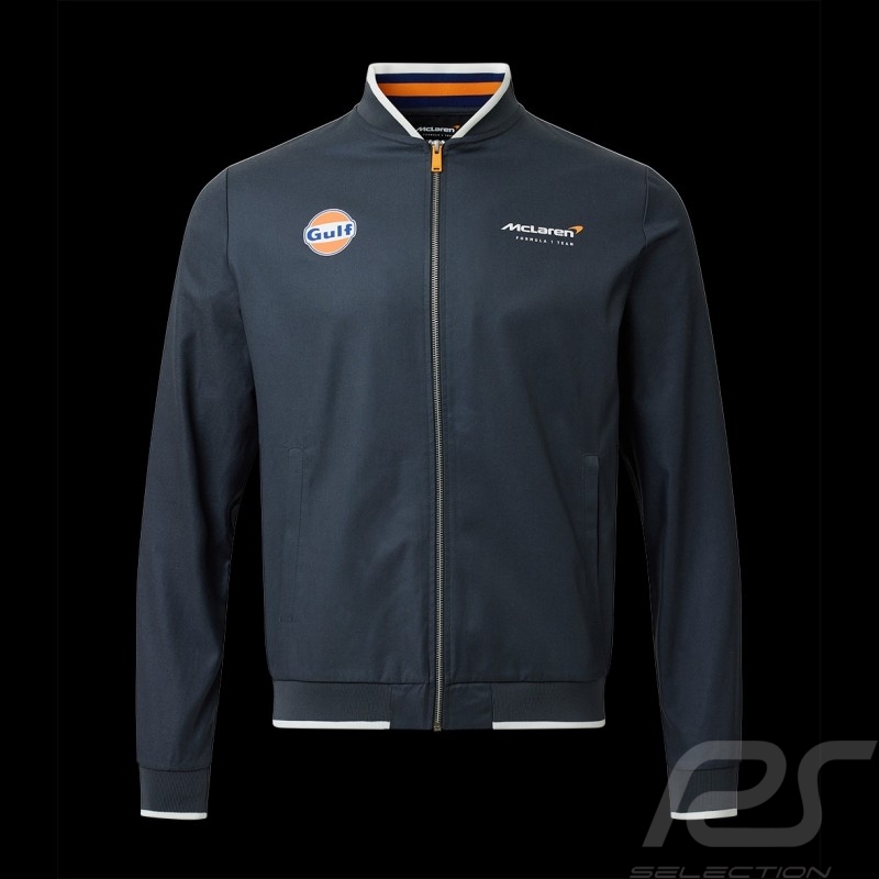 Jacke Gulf McLaren F1 Team Norris Piastri Bomber Anthrazitgrau TM3415 - herren Jacke Gulf McLaren F1 Team Norris Piastri Bomber Anthrazitgrau TM3415 - herren