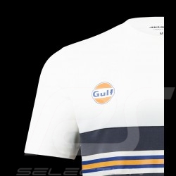 T-Shirt Gulf McLaren F1 Team Norris Piastri Blanc / Noir / Orange TM3407 - homme