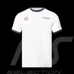 T-Shirt Gulf McLaren F1 Team Norris Piastri Blanc TM3408 - homme