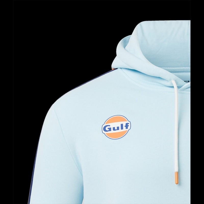 Sweat Gulf McLaren F1 Team Norris Piastri Hoodie à Capuche Bleu Gulf TM3413  - homme