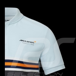 Polo Gulf McLaren F1 Team Norris Piastri Bleu / Noir / Orange TM3409 - homme