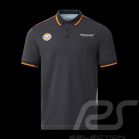Polo Gulf McLaren F1 Team Norris Piastri Noir / Bleu / Orange TM3410 - homme