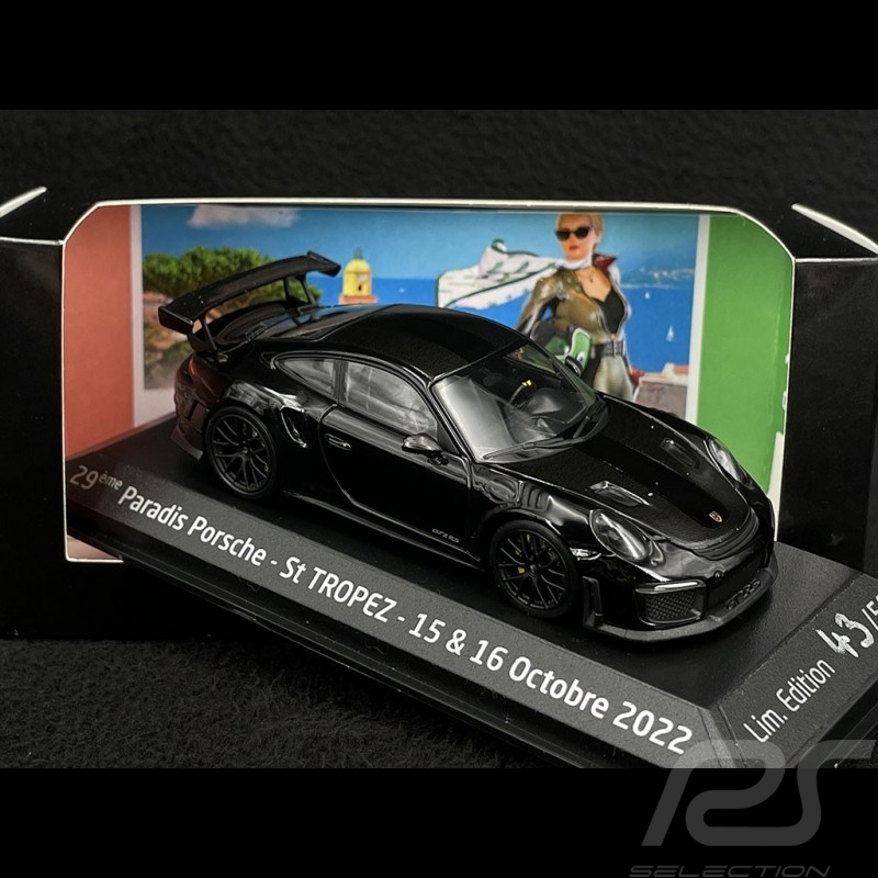 Porsche 911 GT2 RS Weissach Package Type 991 2018 Schwarz Porsche St Tropez 2022 1/43 Minichamps 410067290