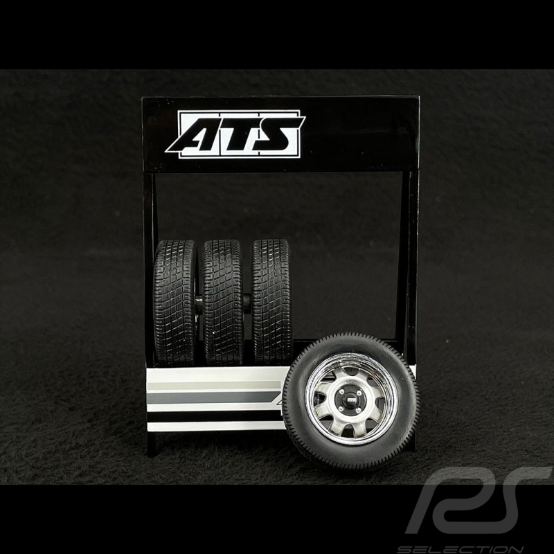 Set of 4 Wheels and ATS rims for Porsche Silver Metallic 1/18 Ixo Models 18SET012W