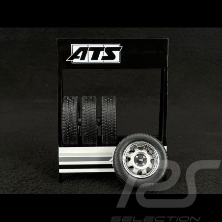 Set of 4 Wheels and ATS rims for Porsche Silver Metallic 1/18 Ixo Models 18SET012W