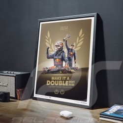 Poster Max Verstappen Red Bull Racing F1 Champion du Monde 2021 - 2022