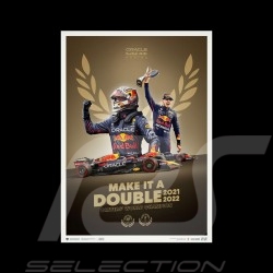 Poster Max Verstappen Red Bull Racing F1 Champion du Monde 2021 - 2022 Limited edition