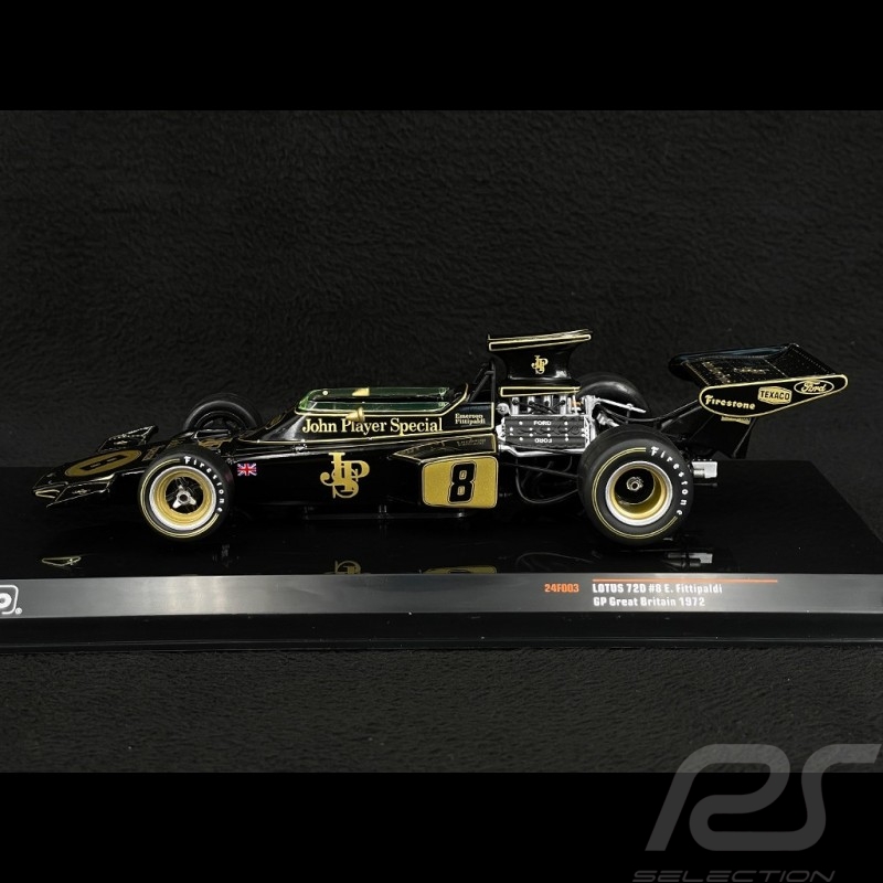 Emerson Fittipaldi Lotus 72D n° 8 Vainqueur GP Grande-Bretagne 1972 1/24 Ixo Models 24F003