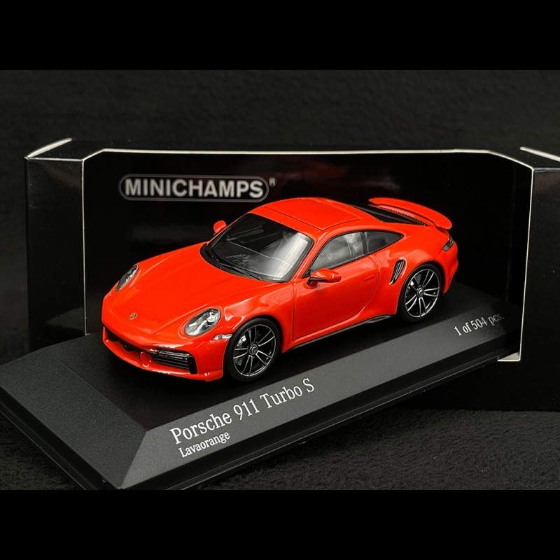 Porsche 911 Turbo S Coupe Type 992 2020 Lava Orange 1/43 Minichamps ...