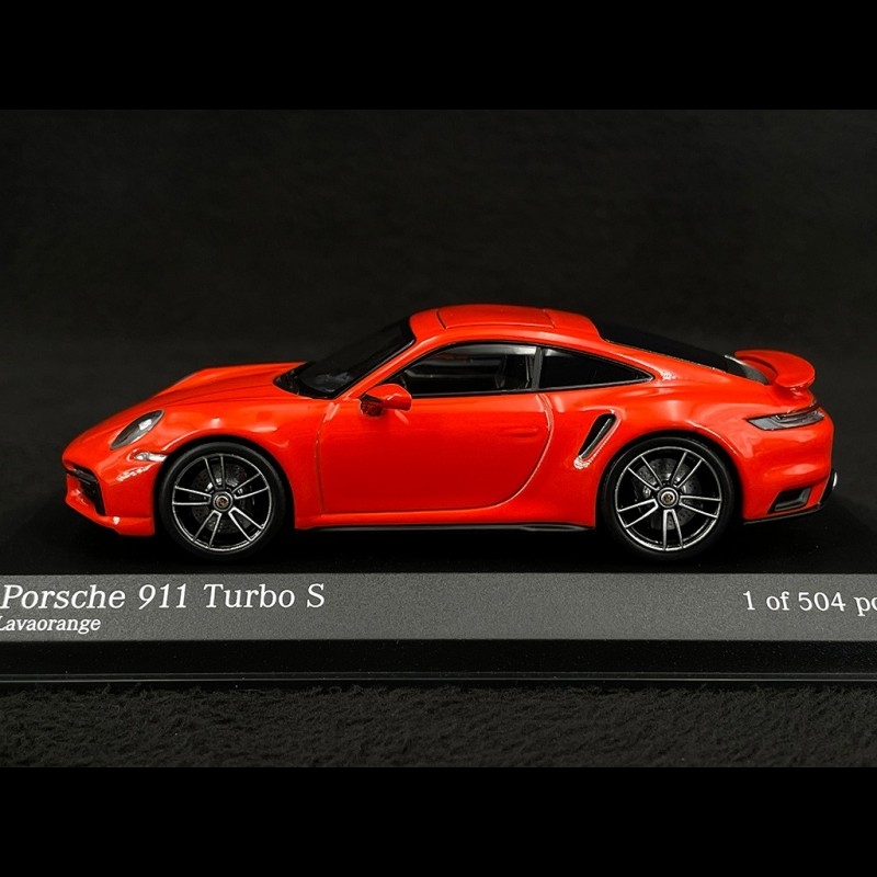 Porsche 911 Turbo S Coupe Type 992 2020 Lava Orange 1/43