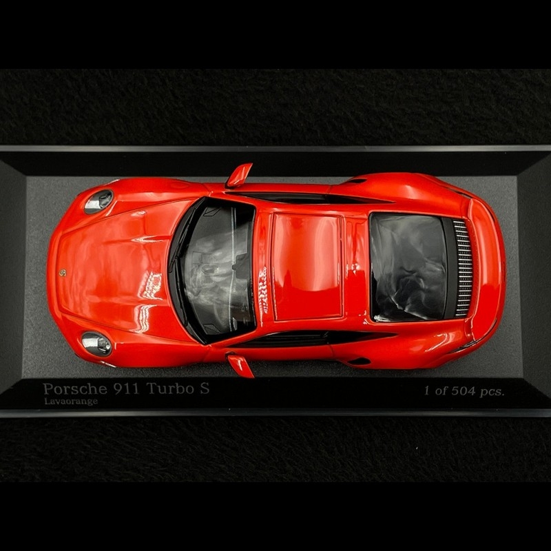Porsche 911 Turbo S Coupe Type 992 2020 Lava Orange 1/43