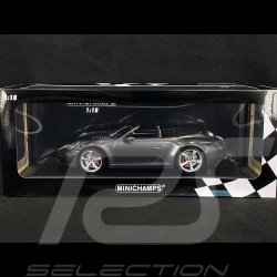 Porsche 911 Carrera 4S Coupe Type 992 2019 Gris Agate Métallique 1/18 Minichamps 155067336