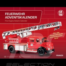 Firetruck Advent calendar Mercedes-Benz L1519 1970 Red 1/43 Franzis 67206-3