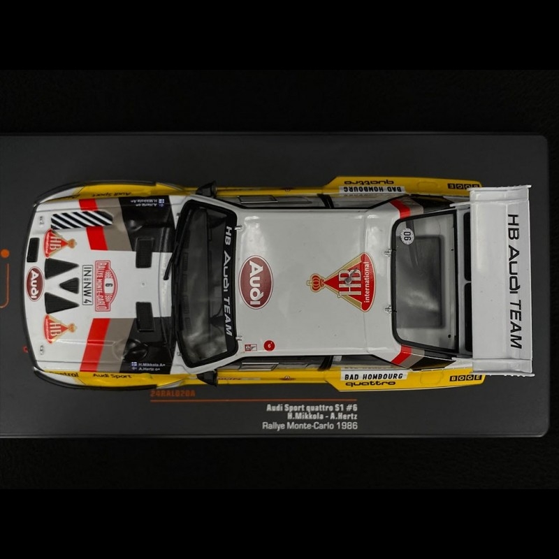Audi Sport Quattro S1 n° 6 3rd Rallye Monte Carlo 1986 1/24 Ixo
