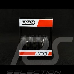 Set mit 4 BBS Felgen und Reifen für Porsche Silber 1/18 Ixo Models 18SET009W