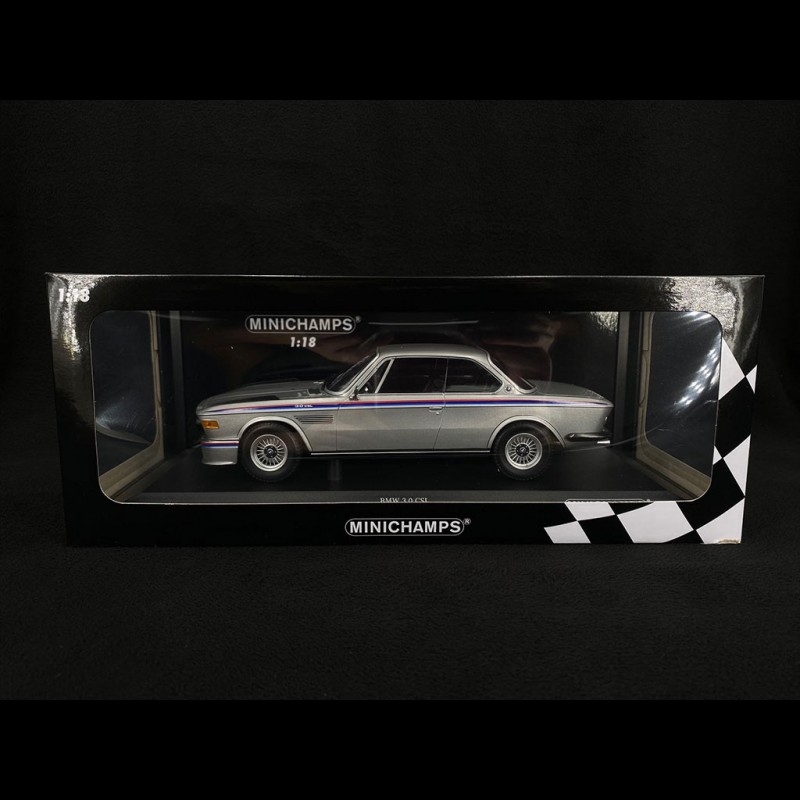 BMW 3.0 CSL Coupe 1973 Silver 1/18 Minichamps 155028135