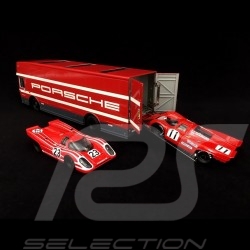 Duo LKW Mercedes O317 Porsche Motorsport Gulf 1/43 Schuco