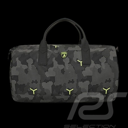 Sac de sport Lamborghini Weekender Camouflage intégral Noir / Gris / Vert LCSWBBL3-100