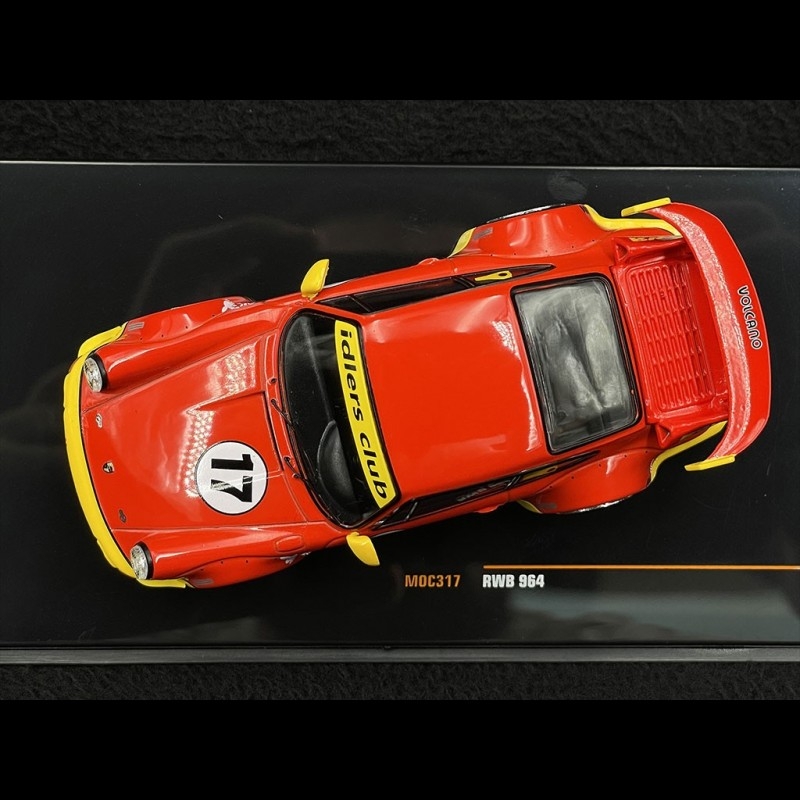 Porsche 911 RWB Style 964 Idlers n°17 Red / Yellow 1/43 Ixo Models
