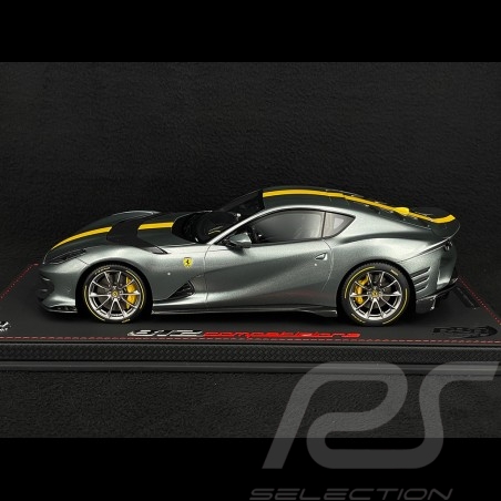 Ferrari 812 Competizione 2021 Coburn Grey / Yellow 1/18 BBR Models P18207A