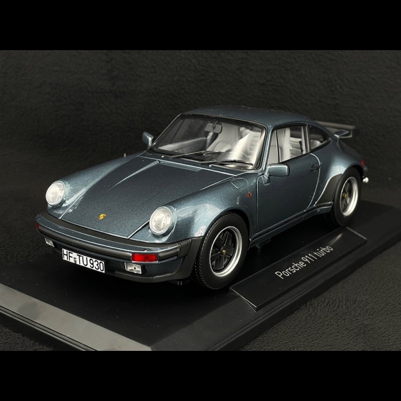 PORSCHE 911 Turbo 3.3 Ltr - 1977 - Bleu Perle Enzian - Modèle Réduit Norev 1:18 - Nouveau