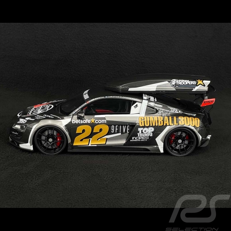 Audi R8 Jon Olsson Gumball 3000 2020 Schwarz 1/18 GT Spirit GT386