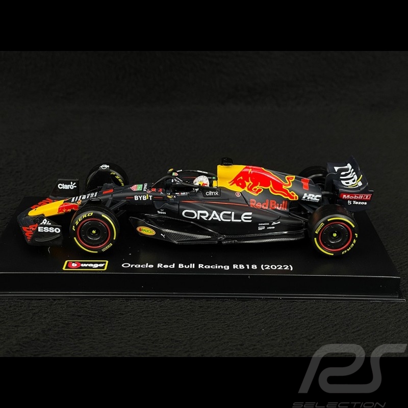 Max Verstappen Red Bull Racing RB18 n° 1 Weltmeister 2022 mit Fahrer 1/43 Bburago 38062V Max Verstappen Red Bull Racing RB18 n° 1 Weltmeister 2022 mit Fahrer 1/43 Bburago 38062V