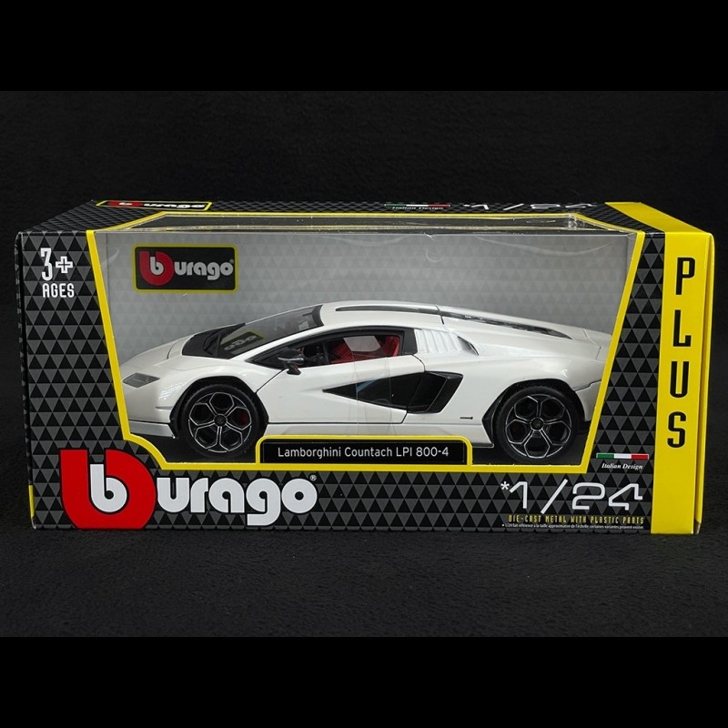 BURAGO BU21102W Escala 1/24  LAMBORGHINI COUNTACH LP 800-4 2021 BIANCO  SIDERALE - WHITE