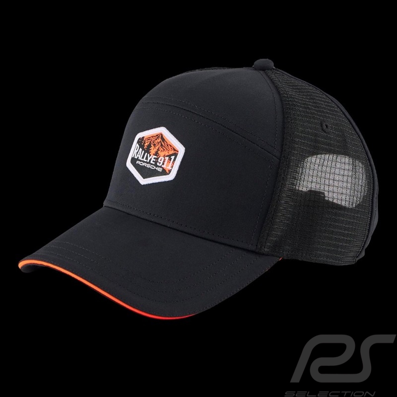 Porsche Cap 911 Rallye Baseball by Puma Schwarz / Orange Porsche Cap 911 Rallye Baseball by Puma Schwarz / Orange