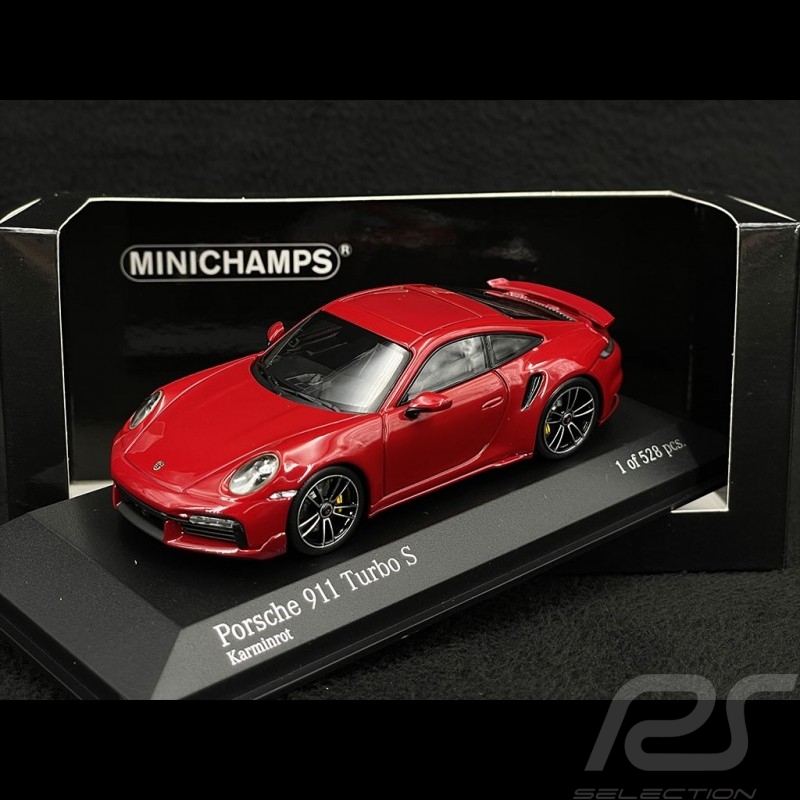Porsche 911 Turbo S Coupe Sport Design Type 992 2021 Karminrot 1/43 Minichamps 410060070