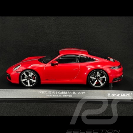 Porsche 911 Carrera 4S Type 992 2019 Rouge Indien 1/18 Minichamps 155067326
