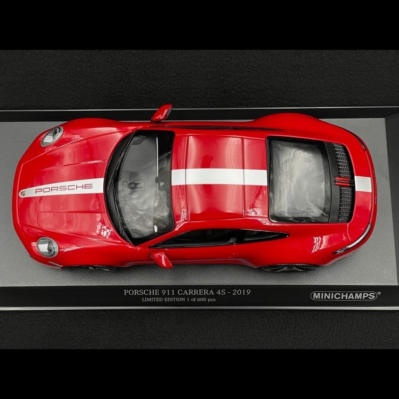 Voiture Minichamps Voiture Miniature de Collection 1-18 - PORSCHE 911  Carrera 4S - 2019 - Red - 155067326 - Metal