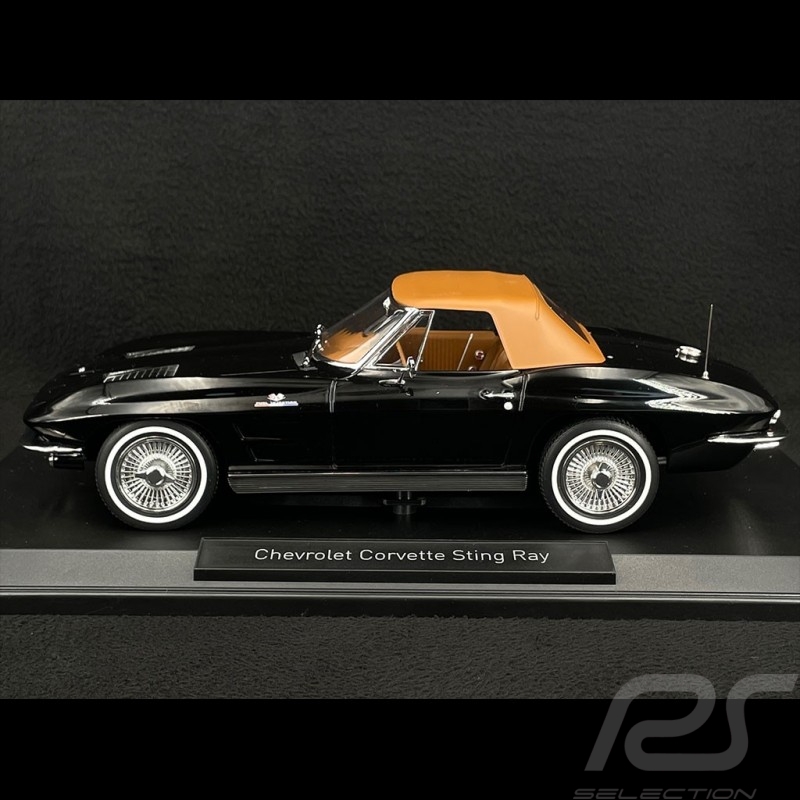 Chevrolet Corvette Stingray Cabriolet 1963 Schwarz 1/18 Norev 189055