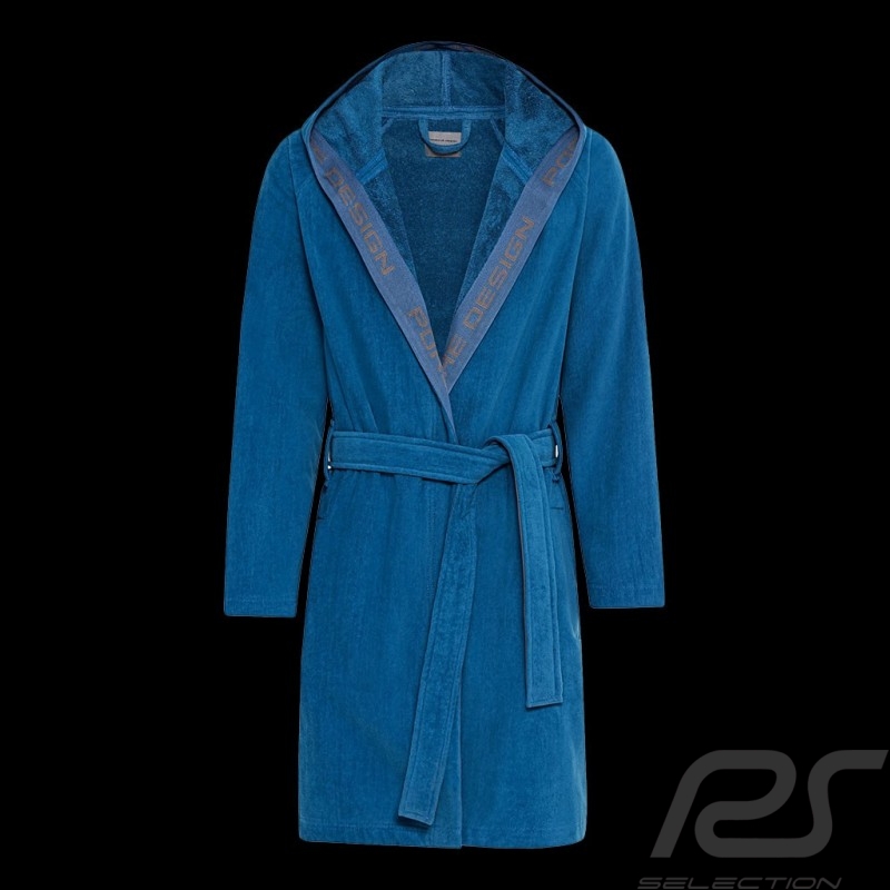 Porsche Design Bademantel mit Kapuze Lakeblau 4056487030