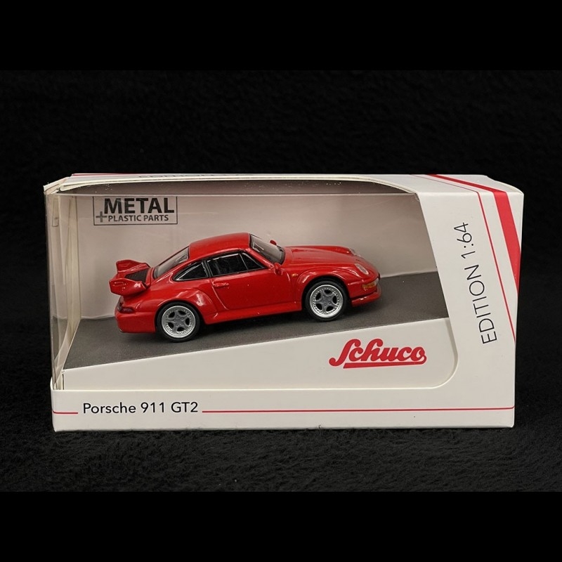 Porsche 911 GT2 Type 993 1998 Guards Red 1/64 Schuco 452027100