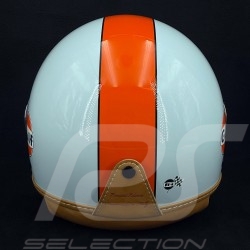 Gulf Helm mit Jet 01 Visier Blau - Orange Streife