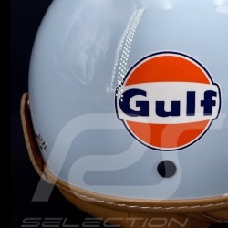 Casque Gulf avec visière Jet 01 Bleu - Bande Orange