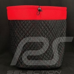 Helmtasche RS Motorsport gesteppter Stoff Schwarz / Rot