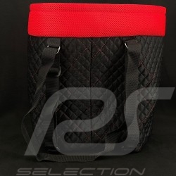 Helmtasche RS Motorsport gesteppter Stoff Schwarz / Rot