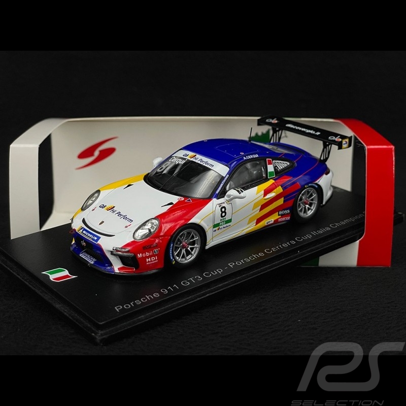 Porsche 911 GT3 Cup Type 991 n° 8 Vainqueur Porsche Carrera Cup Italie 2021 1/43 Spark SI017 Porsche 911 GT3 Cup Type 991 n° 8 Vainqueur Porsche Carrera Cup Italie 2021 1/43 Spark SI017