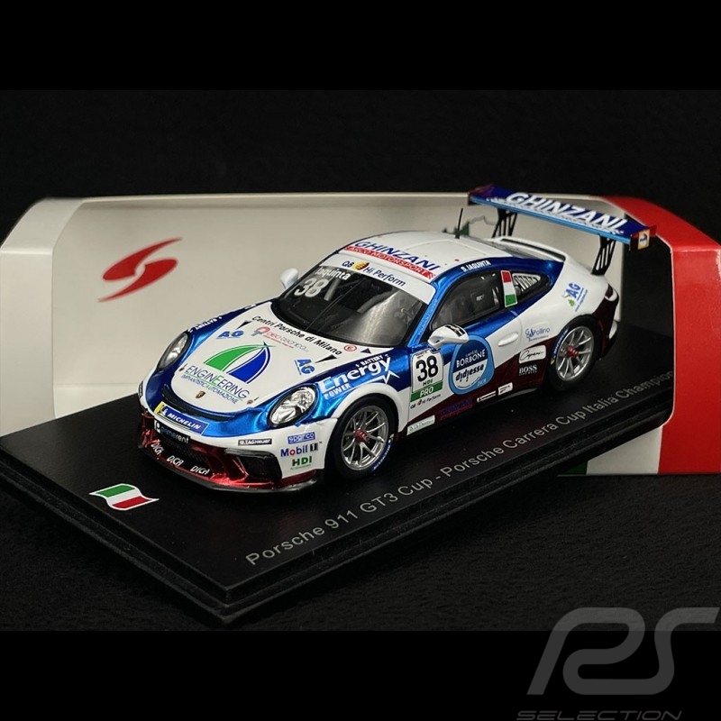 Porsche 911 GT3 Cup Type 991 n° 38 Vainqueur Porsche Carrera Cup Italie 2020 1/43 Spark SI015 Porsche 911 GT3 Cup Type 991 n° 38 Vainqueur Porsche Carrera Cup Italie 2020 1/43 Spark SI015