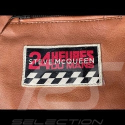 Duo Leather jacket Steve McQueen 24H Du Mans Lewis Havane + Porsche wallet black leather crest WAP0300310K