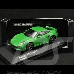 Porsche 911 Turbo S Coupe Sport Design Type 992 2021 Vert Python 1/43 Minichamps 410060071