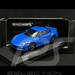 Porsche 911 Turbo S Coupe Sport Design Type 992 2021 Bleu Requin 1/43 Minichamps 410060072