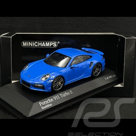 Porsche 911 Turbo S Coupe Sport Design Type 992 2021 Bleu Requin 1/43 Minichamps 410060072