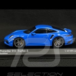 Porsche 911 Turbo S Coupe Sport Design Type 992 2021 Shark Blue 1/43 Minichamps 410060072